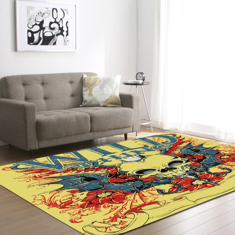 Wild Thing Skull Living Room Rug Carpet