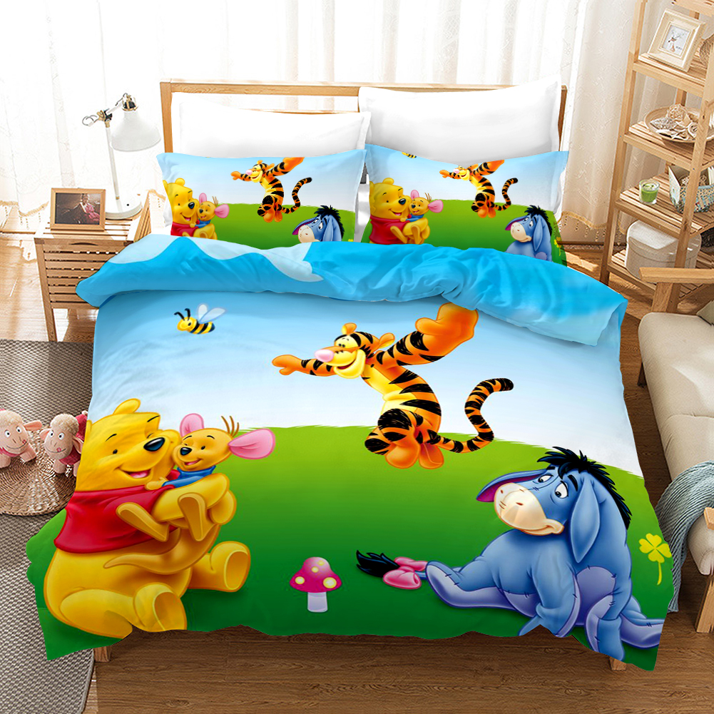 Winnie The Pooh 2 Duvet Cover and Pillowcase Set Bedding Set