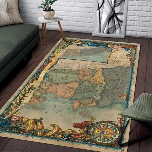 Witcher map rugs living room area carpet