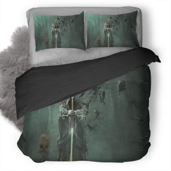 Wizard Of Death In A Dark Forest Tr Duvet Cover and Pillowcase Set Bedding Set