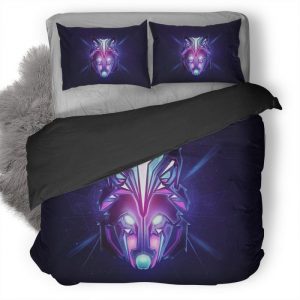 Wolf Colorful Minimalism Duvet Cover and Pillowcase Set Bedding Set