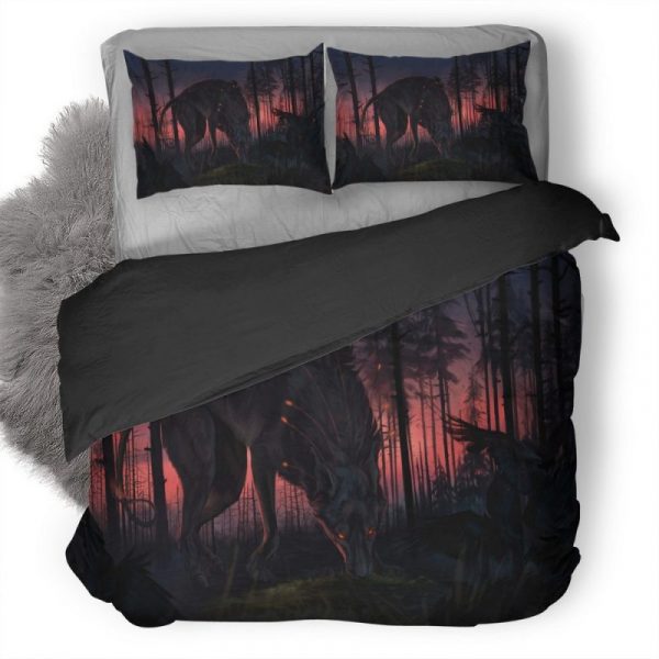 Wolf Fantasy Fz Duvet Cover and Pillowcase Set Bedding Set