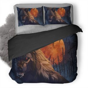 Wolf Roar Artwork 69 Duvet Cover and Pillowcase Set Bedding Set