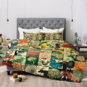 Wonderful World Patchwork Duvet Cover and Pillowcase Set Bedding Set