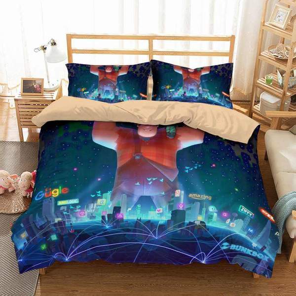 Wreck It Ralph 2 1 Duvet Cover and Pillowcase Set Bedding Set