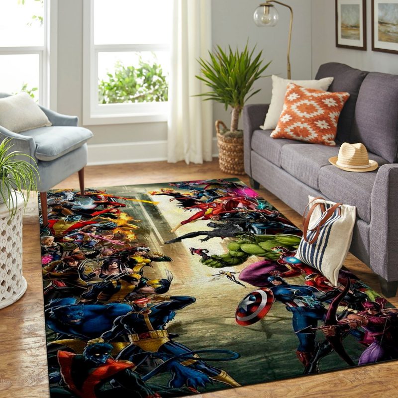 X Men And Avengers Living Room Rugs Carpeta