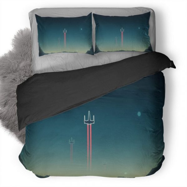 X Wing Ship Artwork U9 Duvet Cover and Pillowcase Set Bedding Set