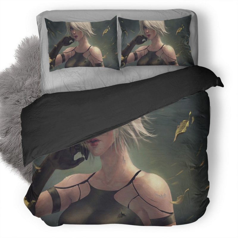 Yorha No 2 Type B Nier Automata 7P Duvet Cover and Pillowcase Set Bedding Set