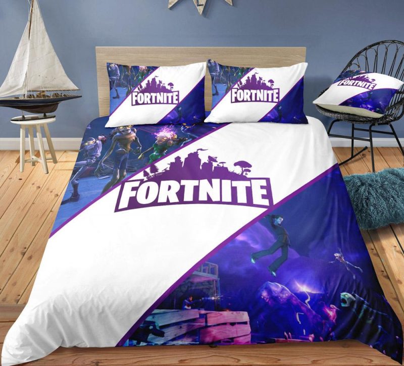 Zombies Fortnite Gamer Duvet Cover and Pillowcase Set Bedding Set