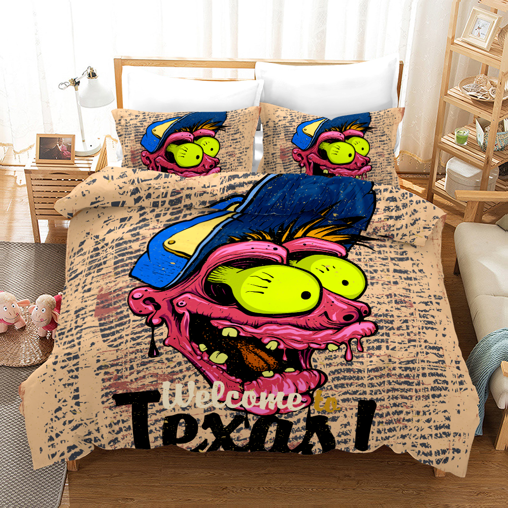 Zomebie Bad Boy Wecome To Texas 2 Duvet Cover and Pillowcase Set Bedding Set