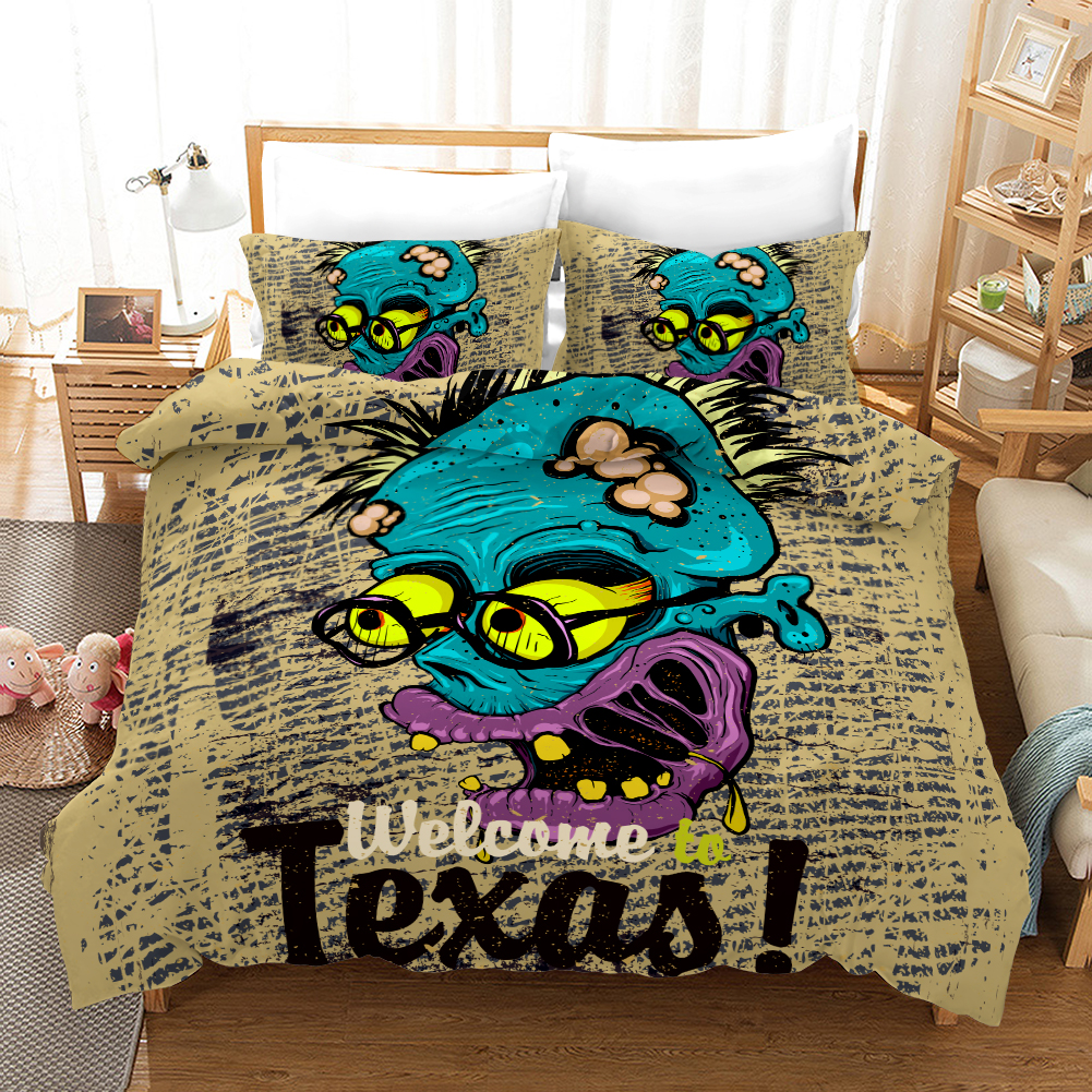 Zomebie Bad Boy Wecome To Texas 3 Duvet Cover and Pillowcase Set Bedding Set