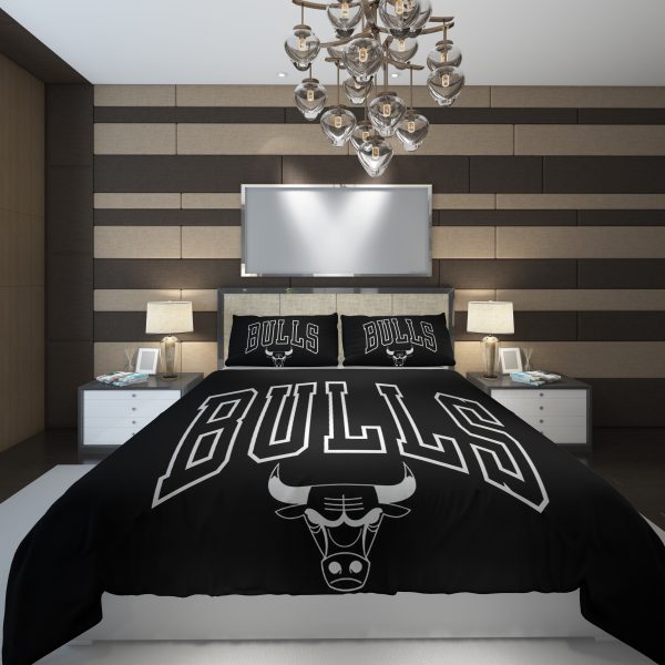 nba chicago bulls 1 NBA Basketball ize Duvet Cover and Pillowcase Set Bedding Set