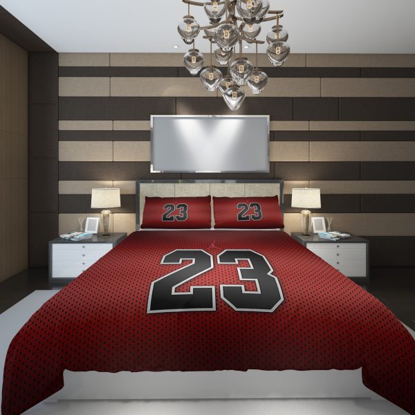 nba chicago bulls 23 NBA Basketball ize Duvet Cover and Pillowcase Set Bedding Set