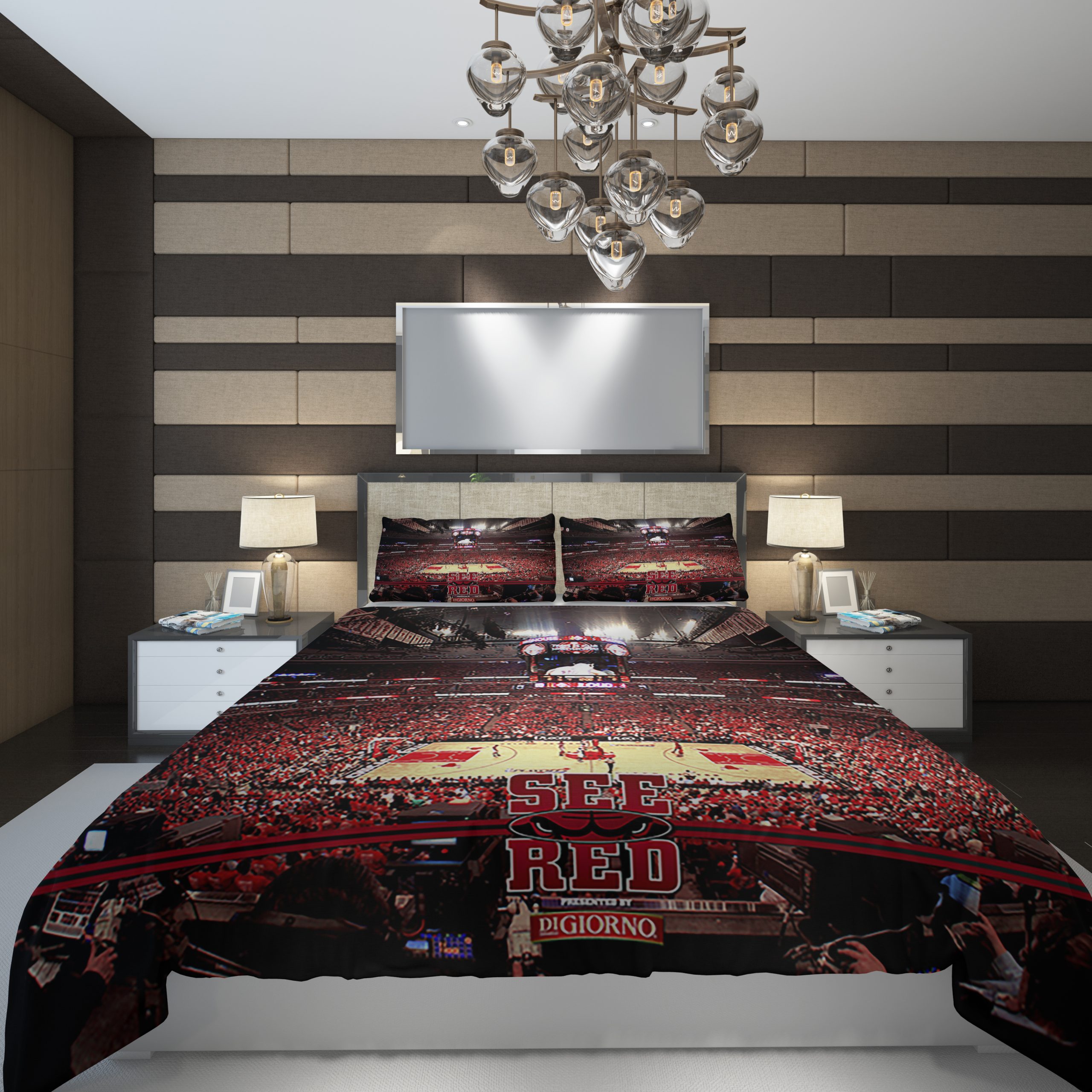 nba chicago bulls state NBA Basketball ize Duvet Cover and Pillowcase Set Bedding Set