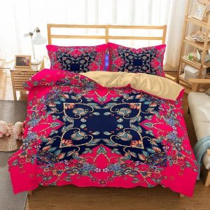 room Home Supplies Bohemian Theme Print Duvet Cover and Pillowcase Set Bedding Set